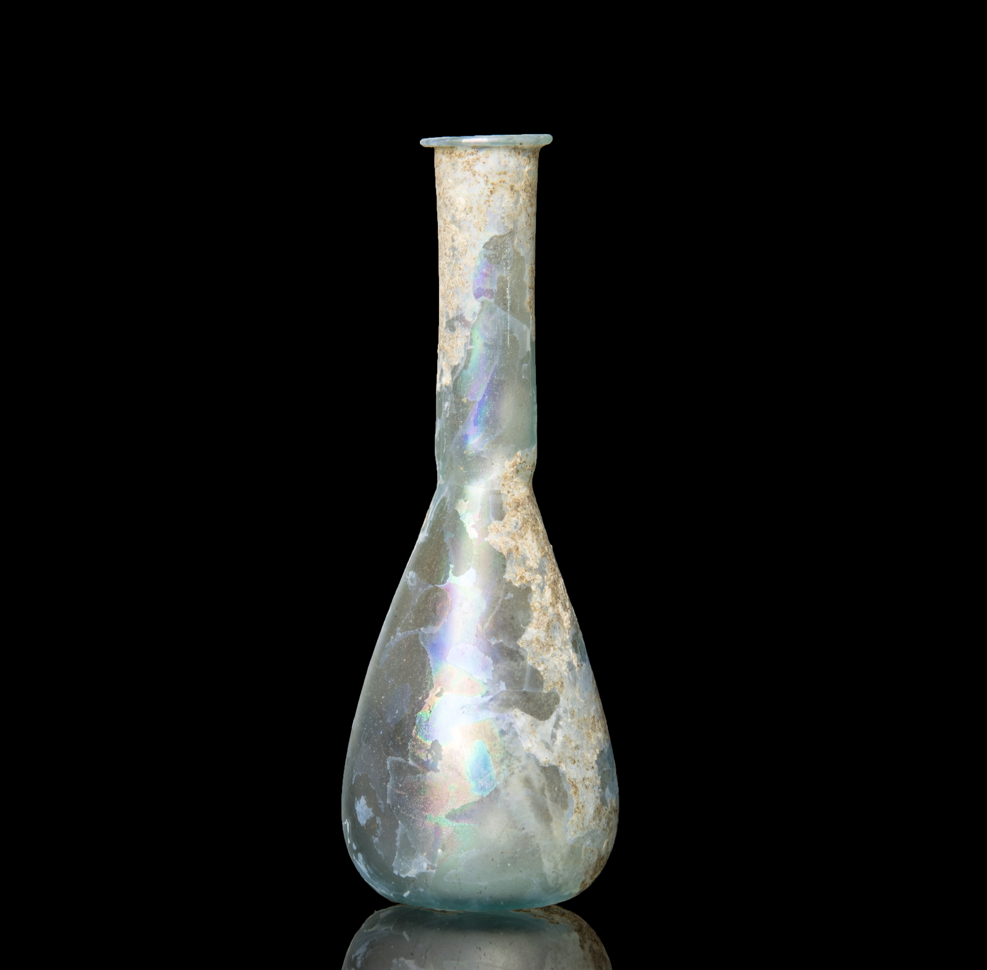 Ancient Roman glass cosmetics flask Antiquities